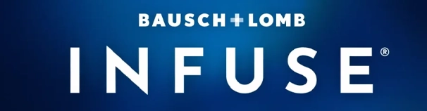 Bausch & Lomb Infuse logo, it is blue.