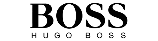 Hugo Boss logo, it is black.