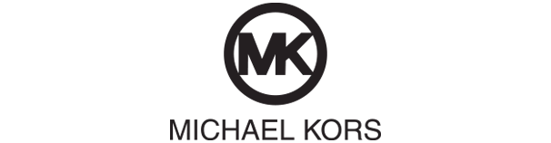 Michael Kors logo, it is black.